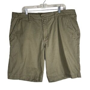 Boston Traders Men Olive Green Luxury Vintage Cotton Chino Shorts Size 42 706420